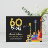 Invitation 60 Rocks Guitar 60e anniversaire fête (Debout devant)