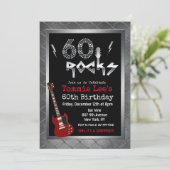 Invitation 60 Rocks Rockstar Guitar 60e anniversaire Invitati (Debout devant)