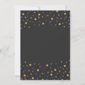 Invitation 60 & Sensationnel Points de Confettis Violet et Or (Dos)