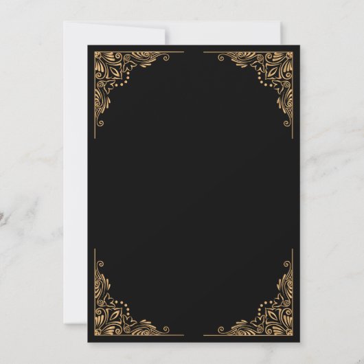 Invitation 60e 60e Frame Gold Black Anniversaire (Dos)