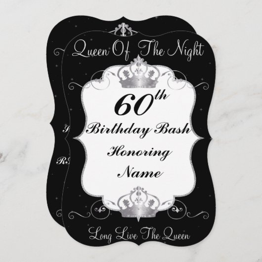 Invitation 60e, anniversaire (Devant / Derrière)