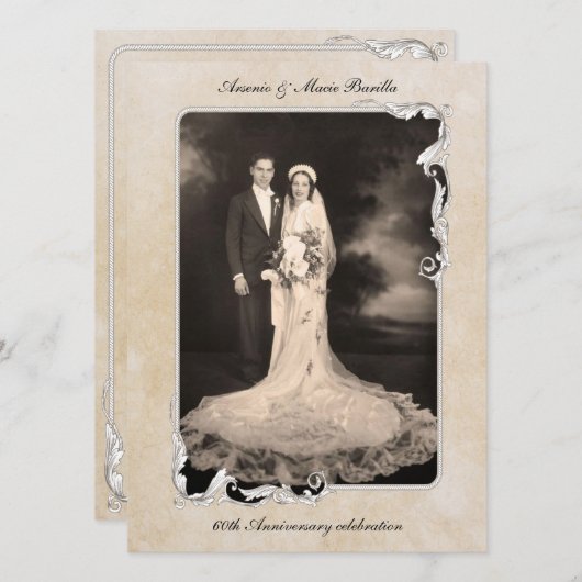 Invitation 60e anniversaire (Devant / Derrière)