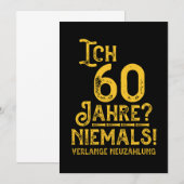 Invitation 60e anniversaire 60 ans Construit Millésime 1960 G (Devant / Derrière)