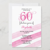 Invitation 60e anniversaire 60 ans fabuleux PINK (Devant)