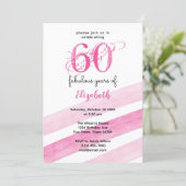 Invitation 60e anniversaire 60 ans fabuleux PINK (Debout devant)