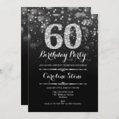 Invitation 60e anniversaire - Argent noir (Devant / Derrière)