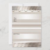 Invitation 60e anniversaire Art Déco Light Sepia Pearl Jewel (Dos)