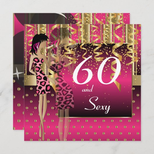 Invitation 60e anniversaire Bash Party (Devant / Derrière)