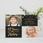 Invitation 60e anniversaire Black Gold Alors et maintenant Ph (Debout devant)