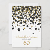Invitation 60e anniversaire Black Gold Parties scintillant Sp (Dos)