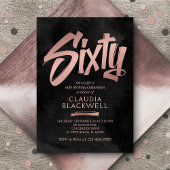 Invitation 60e anniversaire Black Rose Gold