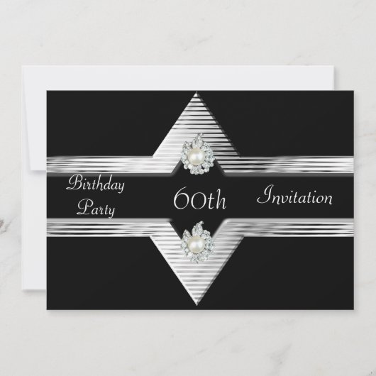 Invitation 60e anniversaire Black Silver Jewel (Devant)