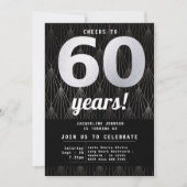 Invitation 60e anniversaire Black Silver Party (Devant)