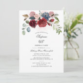 Invitation 60e anniversaire Bourgogne fête d'anniversaire flo (Debout devant)