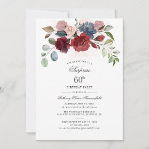 Invitation 60e anniversaire Bourgogne fête d'anniversaire flo