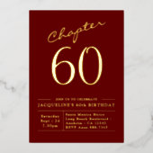 Invitation 60e anniversaire Bourgogne Gold Foil (Recto)