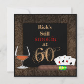 Invitation 60e anniversaire Cigars, Pokerand BRANDY INVITATIO (Devant)