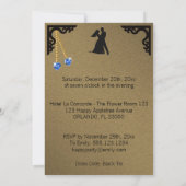 Invitation 60e Anniversaire Dance Party Blue Heart Gems & Dam (Dos)