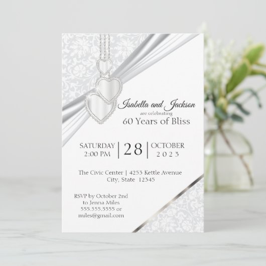 Invitation 60e anniversaire de diamant Conception (Debout devant)