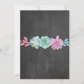 Invitation 60e anniversaire de fête Chalkboard Floral rose In (Dos)