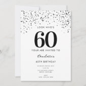 Invitation 60e anniversaire de fête Look Qui est 60 moderne (Devant)