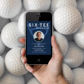 Invitation 60e anniversaire de fête Photo Modern Golf Marine