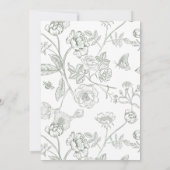 Invitation 60e anniversaire de fête Sage Green Floral victori (Dos)