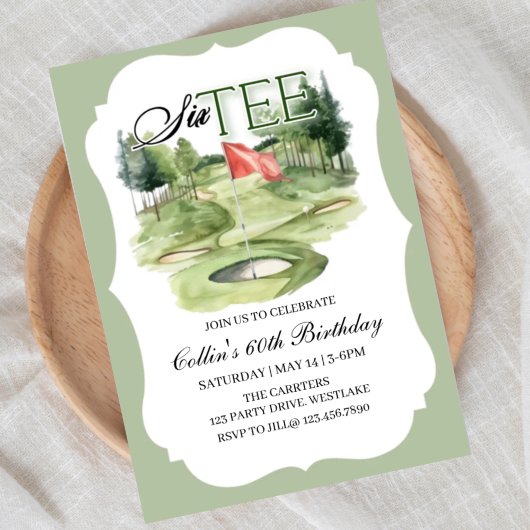 Invitation 60e ANNIVERSAIRE DE GOLF