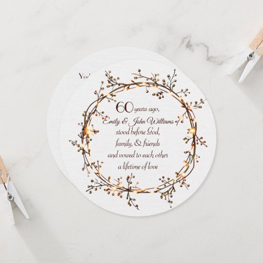 Invitation 60e anniversaire de la fête de l'automne soufflant (Devant/Arrière en situation)