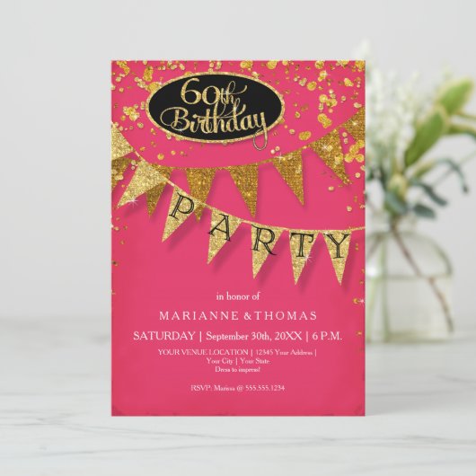 Invitation 60e anniversaire de la fête des Pennants Bannière (Debout devant)