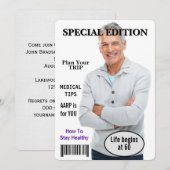 Invitation 60e anniversaire de la fête Magazine Couverture In (Devant / Derrière)