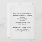 Invitation 60e anniversaire de la fête Magazine Couverture In (Dos)