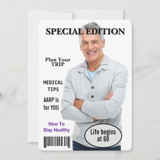 Invitation 60e anniversaire de la fête Magazine Couverture In (Devant)