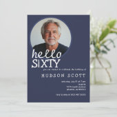 Invitation 60e anniversaire de la fête Photo Soixante moderne (Debout devant)