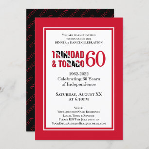 Invitation 60e anniversaire de l'indépendance de TRINIDAD