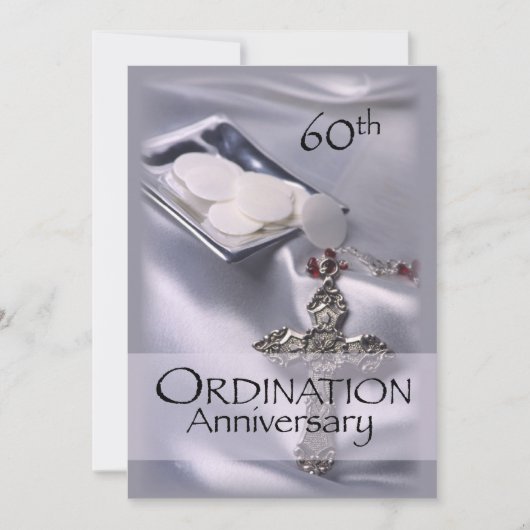 Invitation 60e anniversaire de l'ordination Porte  (Devant)