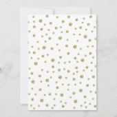 Invitation 60e anniversaire de mariage - Blanc et Or (Dos)