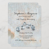 Invitation 60e Anniversaire de Mariage Céleste Chic (Devant / Derrière)