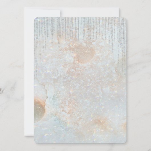 Invitation 60e Anniversaire de Mariage Céleste Chic (Dos)