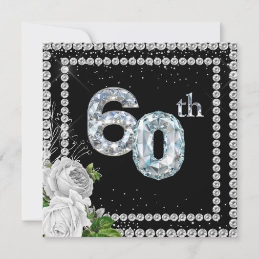 Invitation 60e anniversaire de mariage de diamant (Devant)