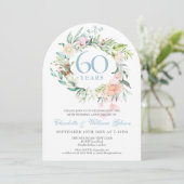 Invitation 60e anniversaire de Mariage diamant Arc floral Ros (Debout devant)