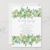 Invitation 60e Anniversaire de Mariage Diamant Verdure (Devant)