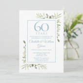 Invitation 60e Anniversaire de Mariage Diamant Verture (Debout devant)