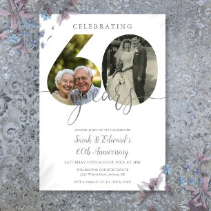 Invitation 60e anniversaire de mariage élégant 2 Photo
