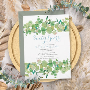 Invitation 60e Anniversaire de Mariage en Verdure