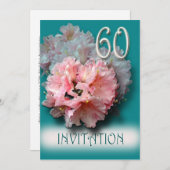 Invitation 60e anniversaire de mariage rhododendro (Devant / Derrière)