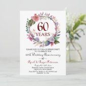 Invitation 60e anniversaire de Mariage surprise Diamond Flora (Debout devant)