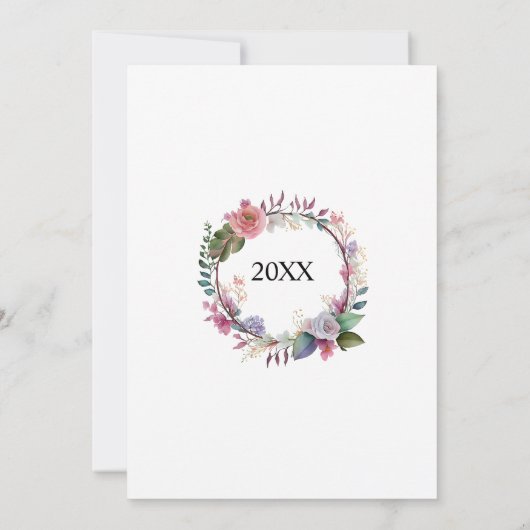 Invitation 60e anniversaire de Mariage surprise Diamond Flora (Dos)