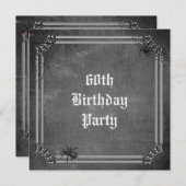 Invitation 60e anniversaire d'Halloween éffrayant (Devant / Derrière)