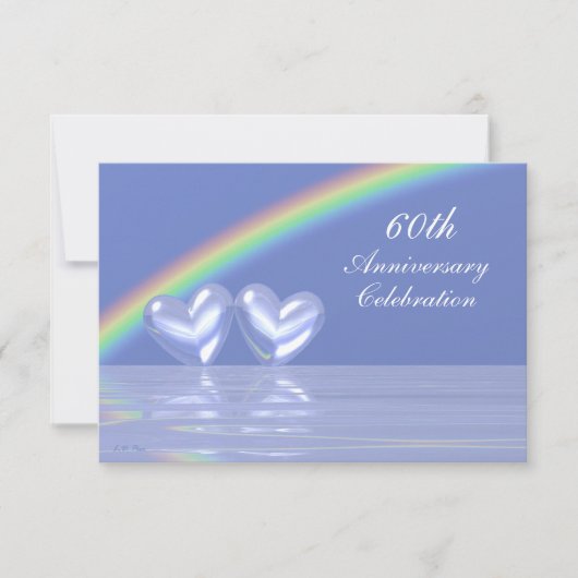 Invitation 60e Anniversaire Diamond Hearts (Devant)